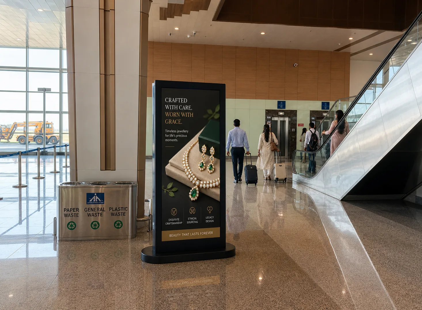 Passenger waiting zone branding space at Rajkot Airport